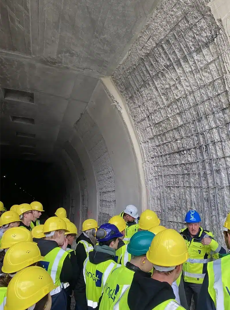 Exkursion in den Tiefbau: Spannende Einblicke in die Tunnelbaustelle der Firma Vogl+